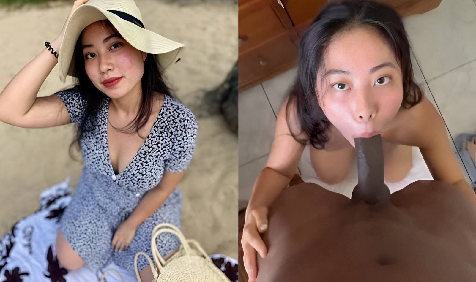 Nhi nguyen, estudiante y novio negro